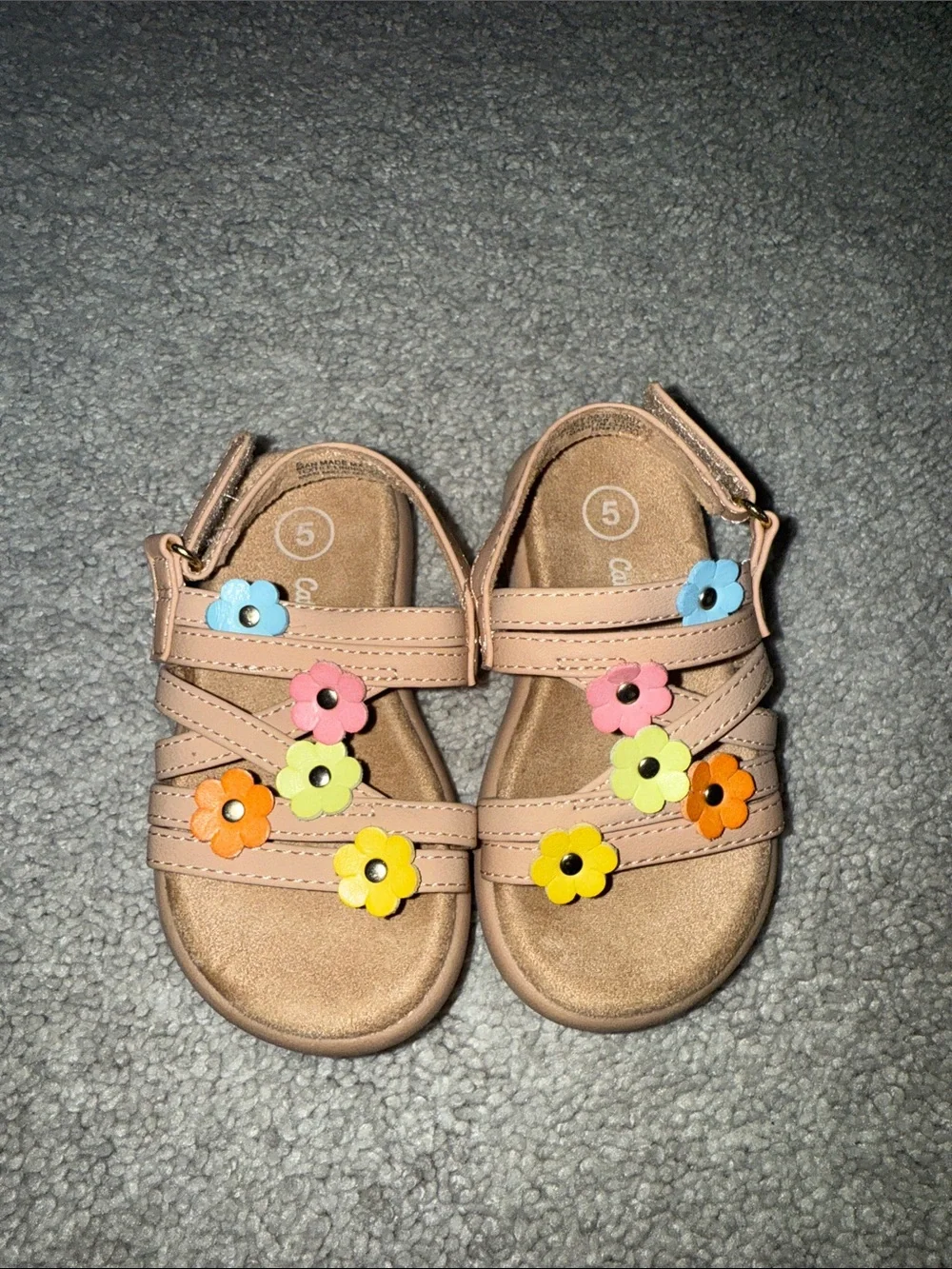 Toddler girl floral sandals